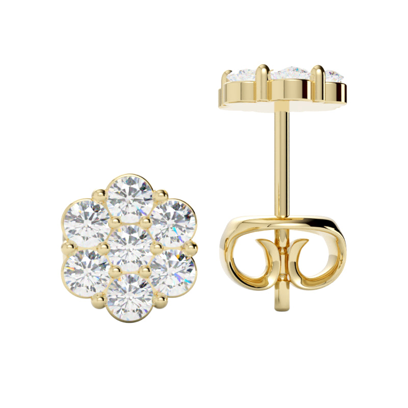 Kolczyki z diamentami Arctis – złoto żółte 750 – GOLDPORT